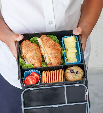 MontiiCo Madkasse m. 5 rum - Bento Five - 980 ml - Dinosaur Land