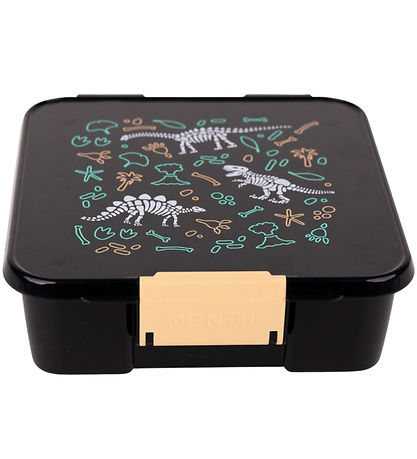 MontiiCo Madkasse m. 3 rum - Bento Three - 1 l - Dinosaur Land MontiiCo Madkasse m. 3 rum - Bento Three - 1 l - Dinosaur Land