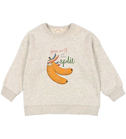Konges Sløjd Sweatshirt - Loupy Lou - Lysegråmeleret m. Print Konges Sløjd Sweatshirt - Loupy Lou - Lysegråmeleret m. Print