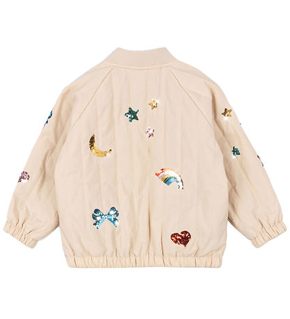 Konges Sløjd Termojakke - Juni Sequin Bomber - Smoke Gray m. Pal