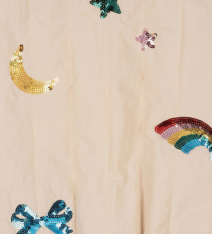 Konges Sløjd Termojakke - Juni Sequin Bomber - Smoke Gray m. Pal