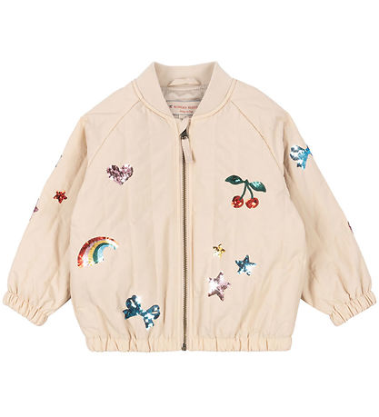 Konges Sløjd Termojakke - Juni Sequin Bomber - Smoke Gray m. Pal