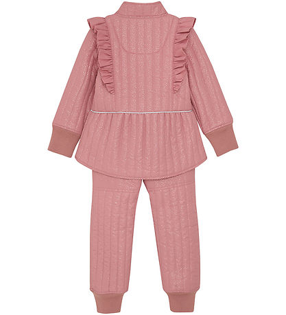 En Fant Termotøj - Old Rose m. Flæser/Glitter En Fant Termotøj - Old Rose m. Flæser/Glitter