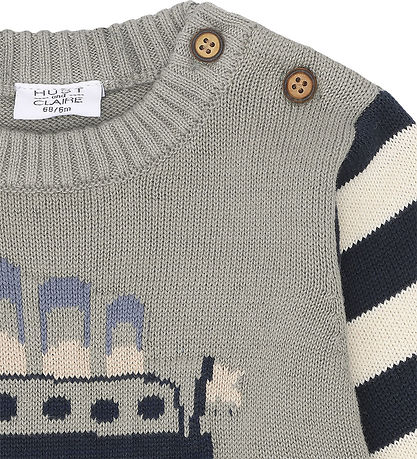 Hust and Claire Bluse - Strik - Pilou - Seagrass Hust and Claire Bluse - Strik - Pilou - Seagrass