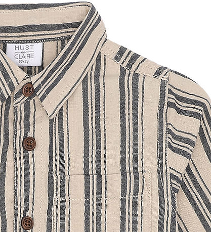 Hust and Claire Skjorte - Bomuld/Hør - Rollo - Blues