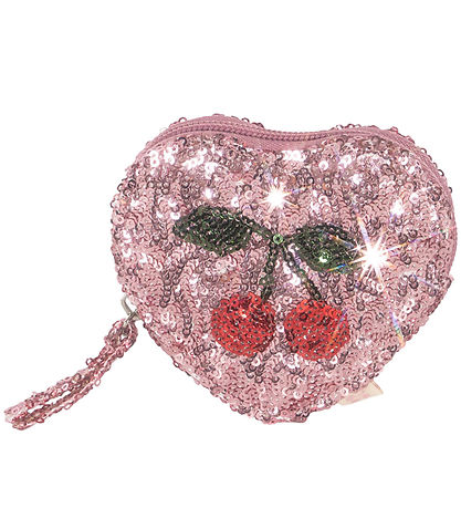 Konges Sløjd Pung - Sewuin Heart Wallet - Mellow Rose m. Kirseb