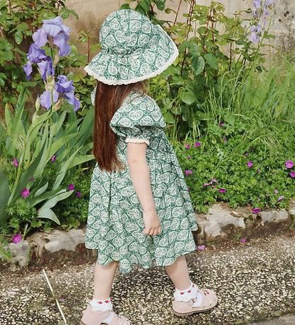 Konges Sløjd Kjole - Coeur Lace - Lacy Green m. Print Konges Sløjd Kjole - Coeur Lace - Lacy Green m. Print