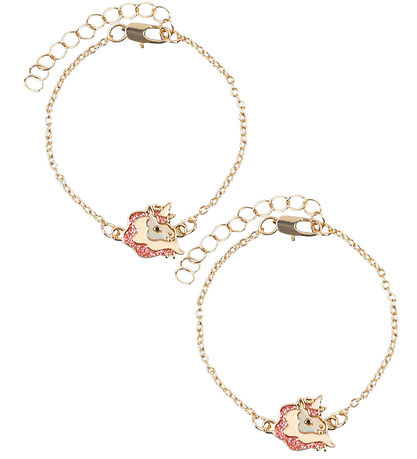 Konges Sløjd Armbånd - 2-pak - Unicorn Veninde Armbånd - Guld