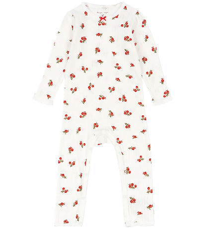 Konges Sløjd Heldragt - Rib - Minnie Onsie - Rose Red m. Hulmøns