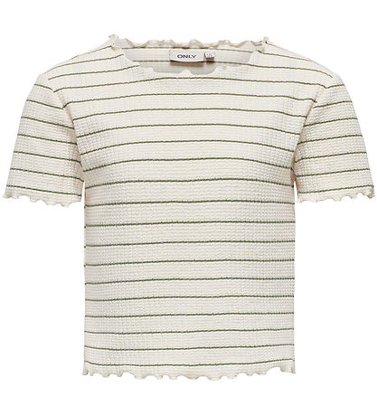 Kids Only T-shirt - Cropped - KogAnits - Antique White/Hedge Gre Kids Only T-shirt - Cropped - KogAnits - Antique White/Hedge Gre