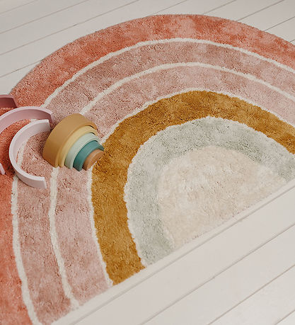 Little Dutch Gulvtæppe - 80x130 cm - Pink Regnbue