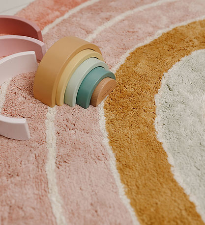 Little Dutch Gulvtæppe - 80x130 cm - Pink Regnbue