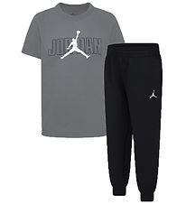 Jordan Sæt - Bukser/T-shirt - Sort/Grå Jordan Sæt - Bukser/T-shirt - Sort/Grå