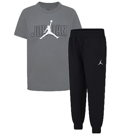 Jordan Sæt - Bukser/T-shirt - Sort/Grå Jordan Sæt - Bukser/T-shirt - Sort/Grå