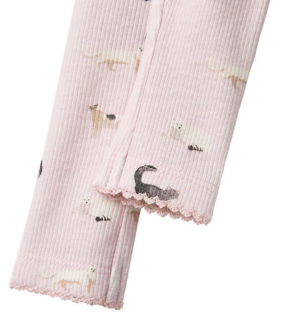 Name It Leggings - Rib - NbfBrigit - Light Lilac m. Katte