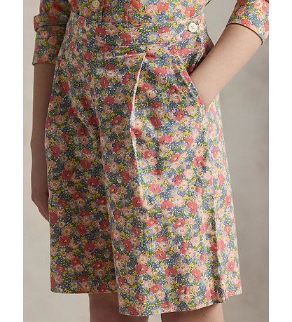 Polo Ralph Lauren Shorts - Hør - Multifarvet m. Blomster Polo Ralph Lauren Shorts - Hør - Multifarvet m. Blomster