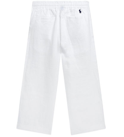 Polo Ralph Lauren Bukser - Hør - Wide Leg - Hvid