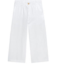 Polo Ralph Lauren Bukser - Hør - Wide Leg - Hvid Polo Ralph Lauren Bukser - Hør - Wide Leg - Hvid