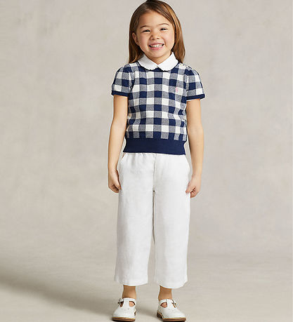 Polo Ralph Lauren Bukser - Hør - Wide Leg - Hvid