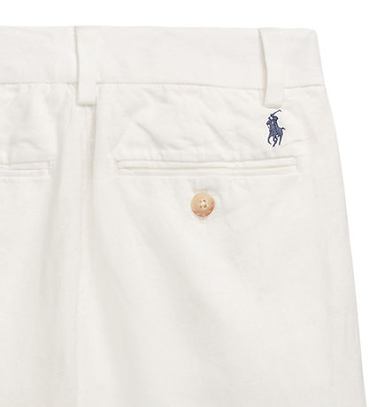 Polo Ralph Lauren Shorts - Hør- Preppy - Hvid