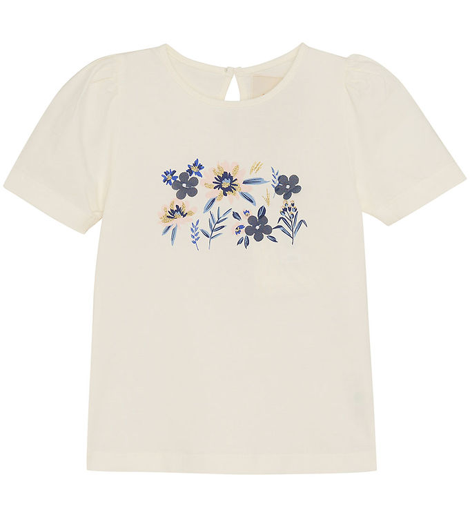 Creamie T-shirt - Forever Blue m. Blomster