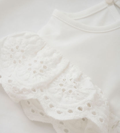 Creamie Top - Lace - Cloud m. Hulmønster