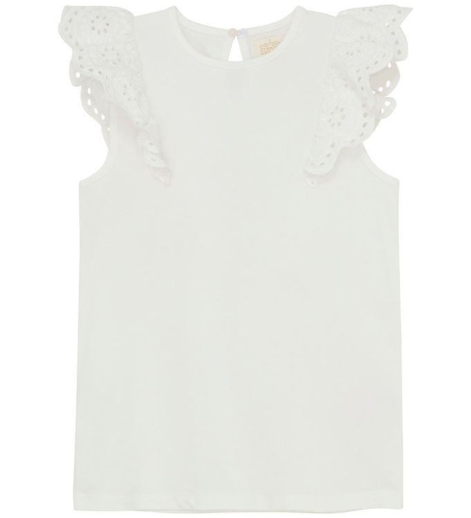 Creamie Top - Lace - Cloud m. Hulmønster