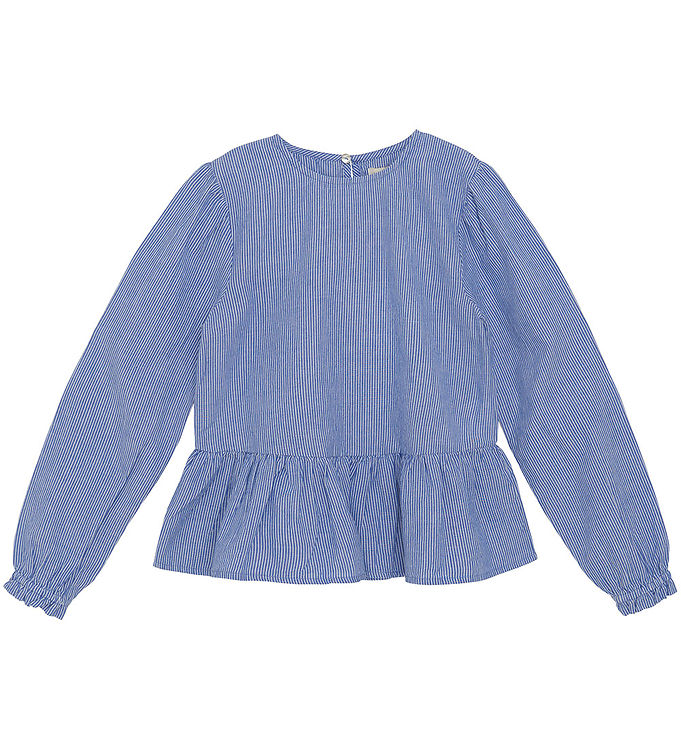 Creamie Bluse Woven Stripe Dazzling Blue