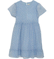 Creamie Kjole - Flower Lurex - Forever Blue Creamie Kjole - Flower Lurex - Forever Blue