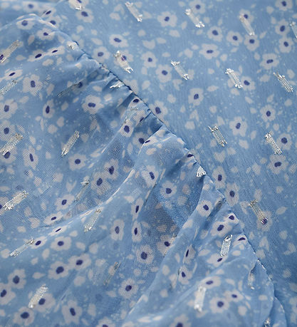 Creamie Kjole - Flower Lurex - Forever Blue Creamie Kjole - Flower Lurex - Forever Blue