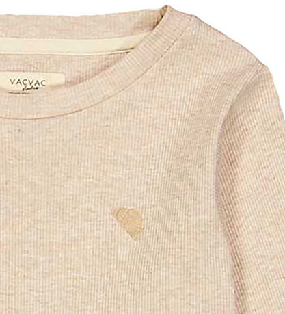 VACVAC Bluse - Rib - Carlet - Light latte melange VACVAC Bluse - Rib - Carlet - Light latte melange