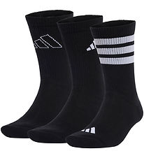 adidas Performance Strømper - 3-pak - Logo - Sort/Hvid adidas Performance Strømper - 3-pak - Logo - Sort/Hvid