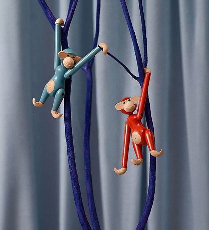 Kay Bojesen Træfigur - Abe - Mini - Vintage Blå Kay Bojesen Træfigur - Abe - Mini - Vintage Blå