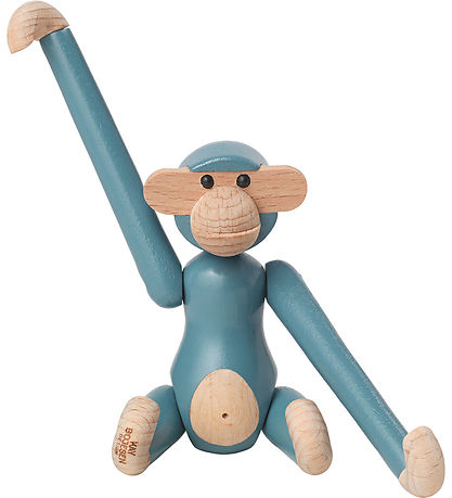Kay Bojesen Træfigur - Abe - Mini - Vintage Blå Kay Bojesen Træfigur - Abe - Mini - Vintage Blå