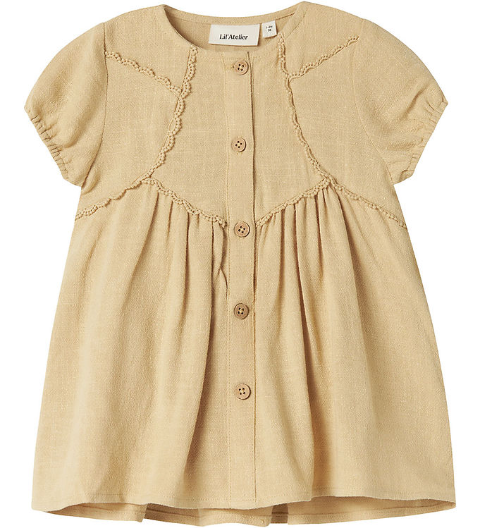 Lil Atelier Kjolebody k/æ - NbfDamla - Viskose/Hør - Taos Taupe