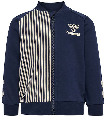 Hummel Cardigan - hmlStripy Zip Jacket - Black Iris