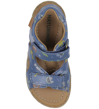 Naturino Sandaler - Sky - Azure m. Dinosaurer Naturino Sandaler - Sky - Azure m. Dinosaurer