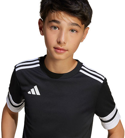 adidas Performance T-shirt - SQUA25 JSY Y - Sort/Hvid adidas Performance T-shirt - SQUA25 JSY Y - Sort/Hvid