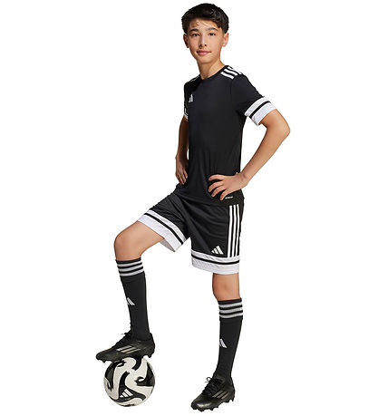 adidas Performance T-shirt - SQUA25 JSY Y - Sort/Hvid