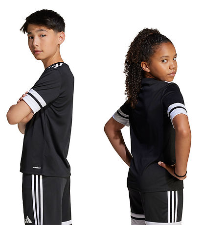 adidas Performance T-shirt - SQUA25 JSY Y - Sort/Hvid adidas Performance T-shirt - SQUA25 JSY Y - Sort/Hvid