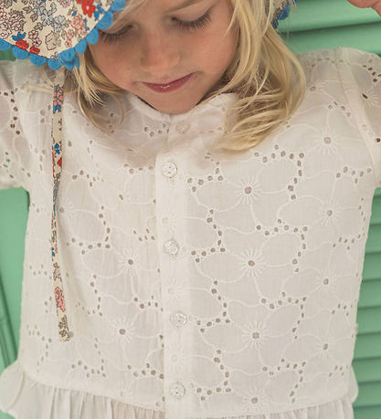 That's Mine Skjorte - Ibbi - Brilliant White m. Hulmønster