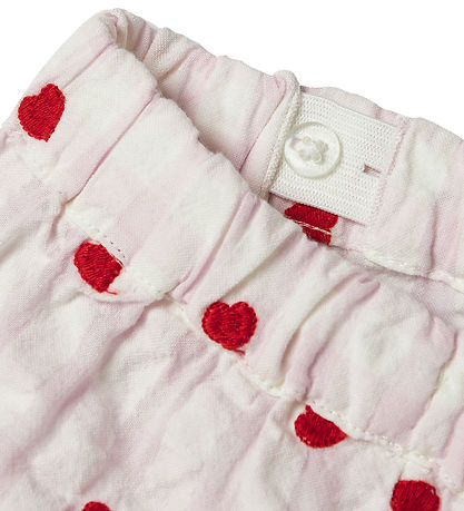 Name It Bukser - NbfFisina - Light Lilac m. Hjerter