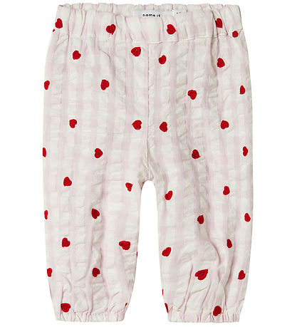 Name It Bukser - NbfFisina - Light Lilac m. Hjerter Name It Bukser - NbfFisina - Light Lilac m. Hjerter