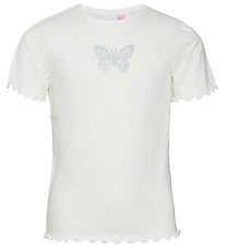 Vero Moda Girl T-Shirt - VmLilo - Snow White/BUTTERFLY Vero Moda Girl T-Shirt - VmLilo - Snow White/BUTTERFLY