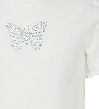 Vero Moda Girl T-Shirt - VmLilo - Snow White/BUTTERFLY