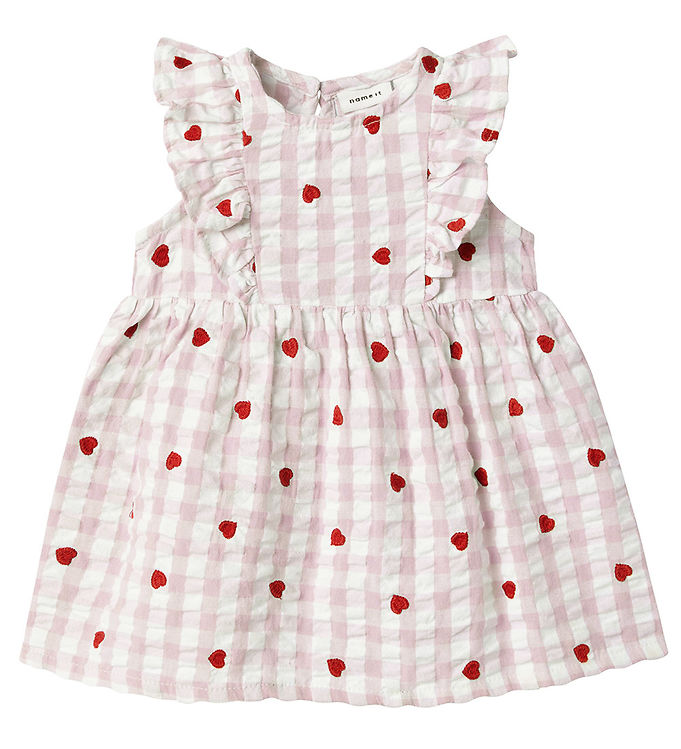 Name It Kjole - Nbffisina - Light Lilac m. Hjerter