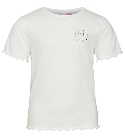 Vero Moda Girl T-shirt - VmLilo - Snow White/SMILEY Vero Moda Girl T-shirt - VmLilo - Snow White/SMILEY