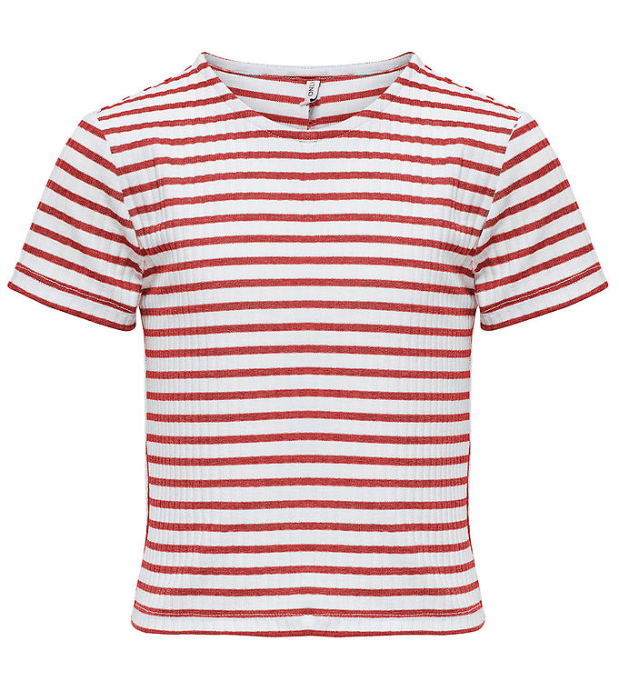 Kids Only T-shirt - Rib - Noos - KogNella - Cloud Dancer/Equesti