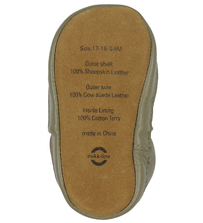 Mikk-Line Soft Sole Leather Shoes - Kelp
