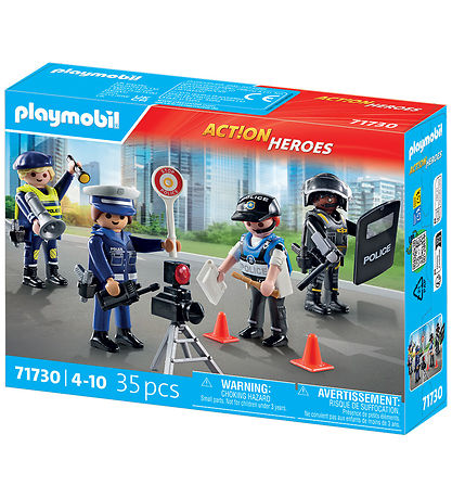 Playmobil Action Heroes - Politifigurer-sæt - 71730 - 35 Dele Playmobil Action Heroes - Politifigurer-sæt - 71730 - 35 Dele